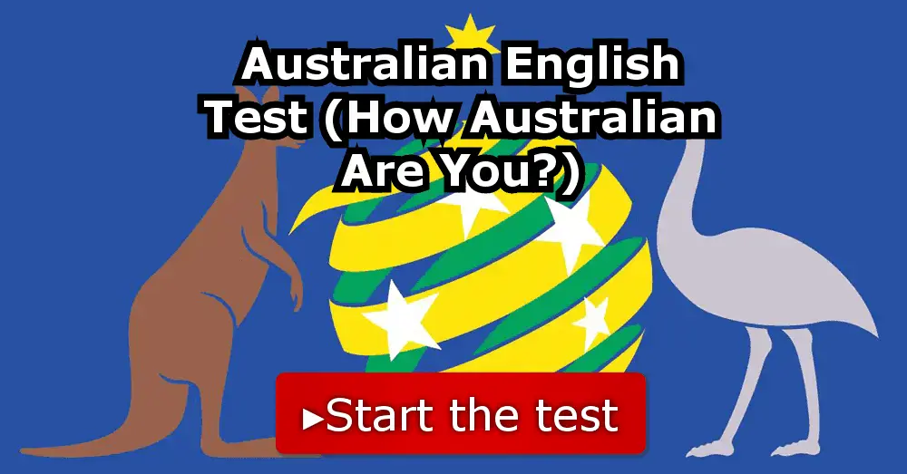  Australian  English  Test How Australian  Are You 